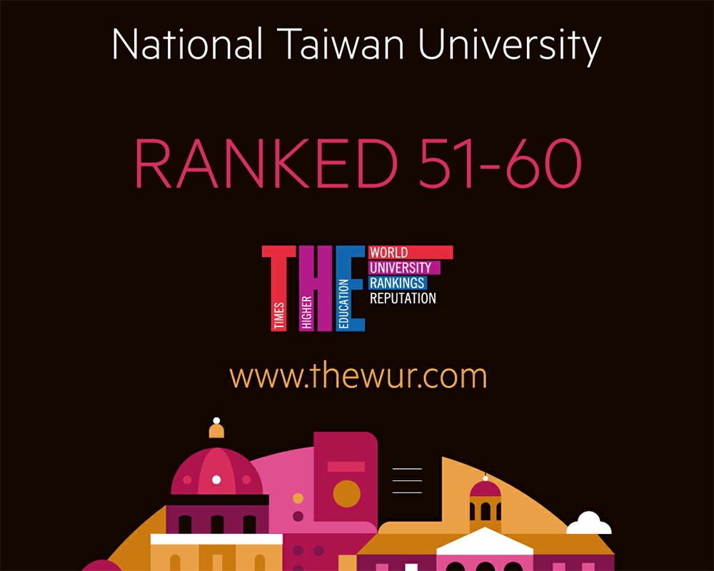 NTU Listed in the 51-60 Band in THE’s World Reputation Rankings 2018-封面圖
