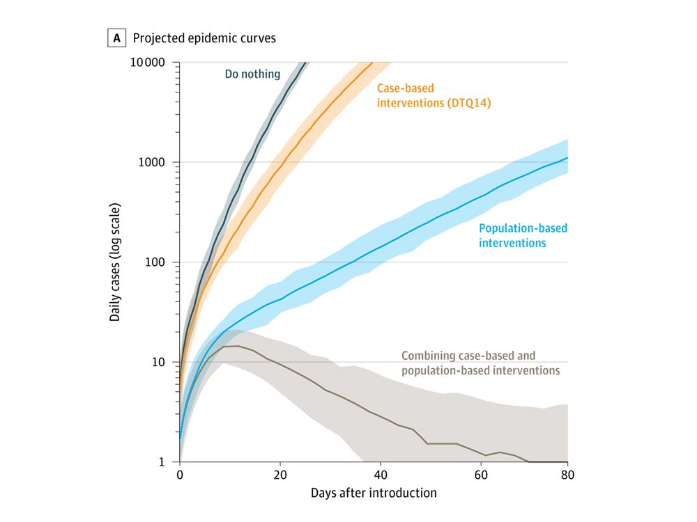 Image3:Projected epidemic curves under different intervention scenarios.