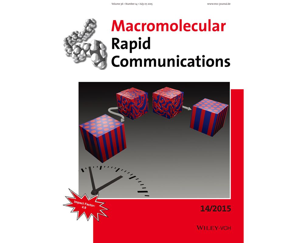 材料系林唯芳教授研究成果榮登《Macromolecular Rapid Communications》期刊封面-封面圖