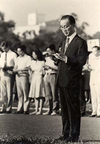President Yu at the NTU Sports Field